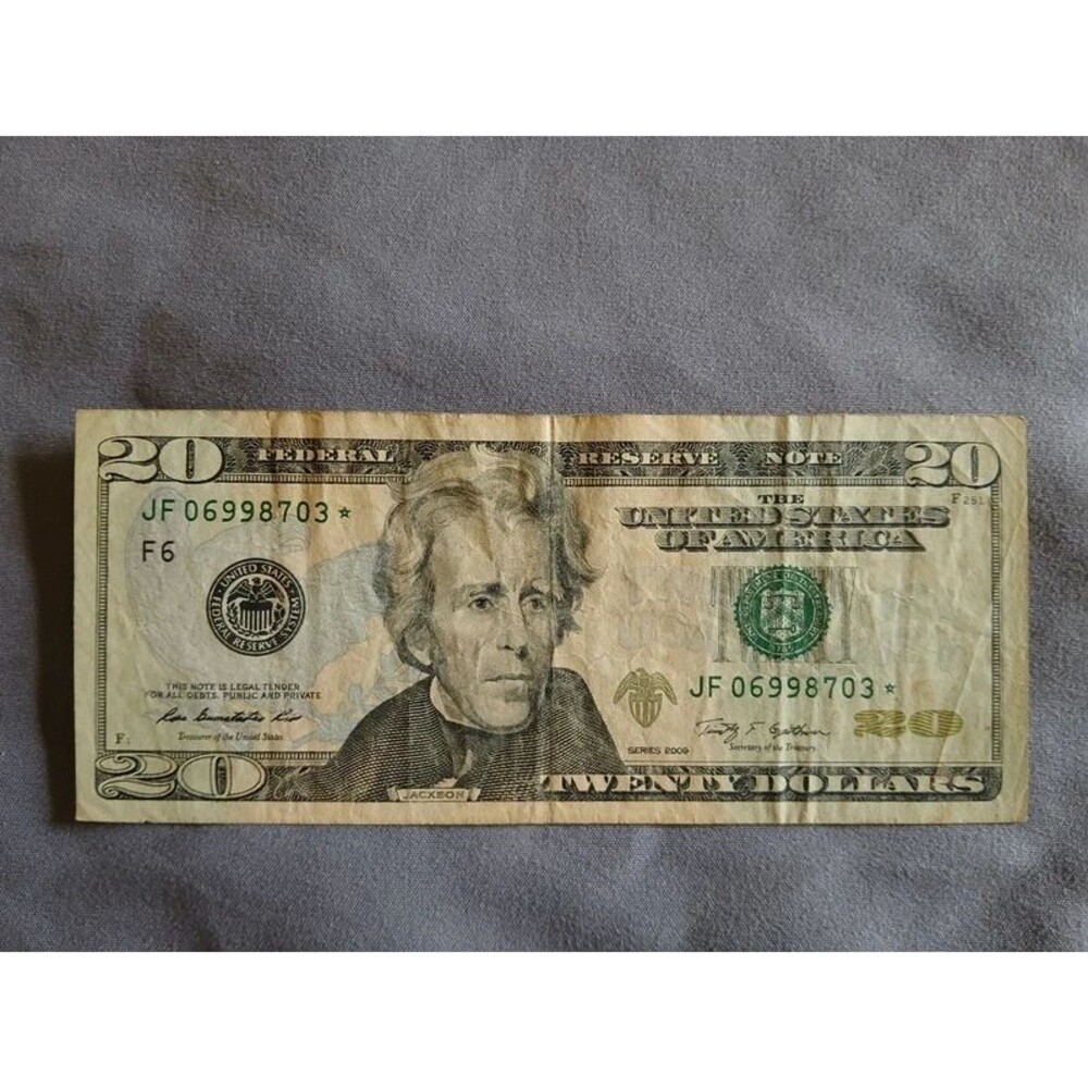 2009 $20 Star Note JF06998703 Atlanta Federal Reserve Collectible Currency